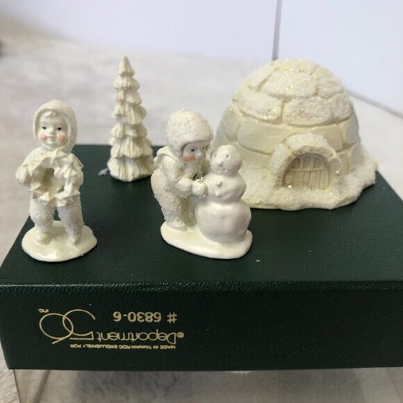 Dept. 56 Snowbabies Hand Painted Pewter Miniature Winter Figurines Set of 3 - Picture 1 of 9